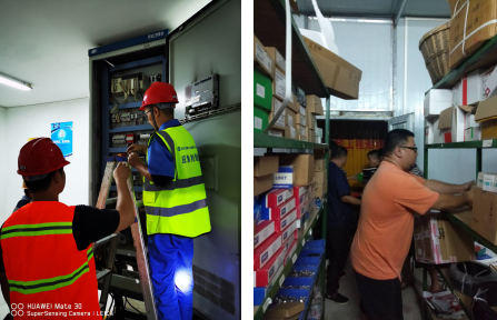 洪峰過境 全員齊心保物資