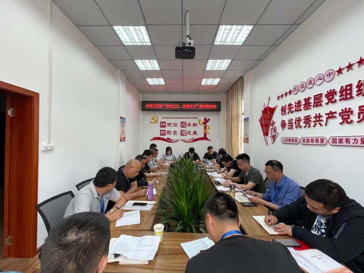 公司三支部召開(kāi)黨員大會(huì)暨“形式主義、官僚主義”集中整治工作會(huì)
