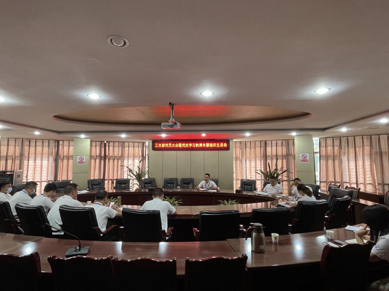 公司三支部召開(kāi)黨員大會(huì)暨黨史學(xué)習(xí)教育專(zhuān)題組織生活會(huì)